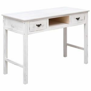 vidaXL antik fehér fa tálalóasztal 110 x 45 x 76 cm kép