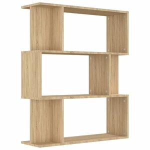 vidaXL sonoma tölgy szerelt fa könyvszekrény/térelválasztó 80x24x96 cm kép