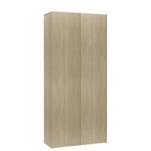 vidaXL sonoma tölgy színű szerelt fa cipőszekrény 80 x 35, 5 x 180 cm kép
