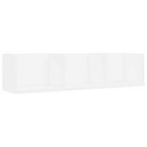 vidaXL fehér szerelt fa CD-tartó fali polc 75 x 18 x 18 cm kép