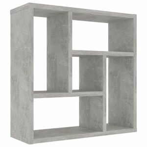 vidaXL betonszürke szerelt fa fali polc 45 x 16 x 45 cm kép