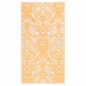 vidaXL narancssárga-fehér PP kültéri szőnyeg 160 x 230 cm kép