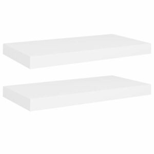 vidaXL 2 db fehér MDF lebegő fali polc 50 x 23 x 3, 8 cm kép