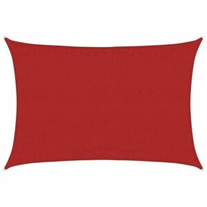 vidaXL piros HDPE napvitorla 160 g/m² 3, 5 x 5 m kép