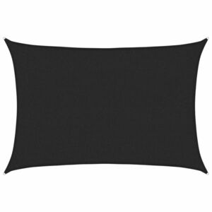 vidaXL fekete HDPE napvitorla 160 g/m² 2 x 3 m kép