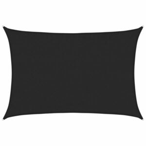 vidaXL fekete HDPE napvitorla 160 g/m² 3, 5 x 4, 5 m kép