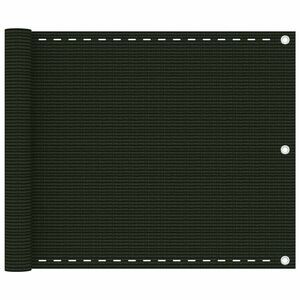 vidaXL sötétzöld HDPE erkélytakaró 75 x 600 cm kép