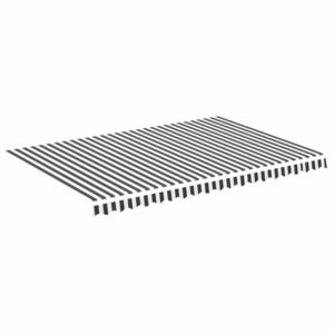 vidaXL antracitszürke és fehér poliészter pótszövet napellenzőhöz 430 x 295 cm kép