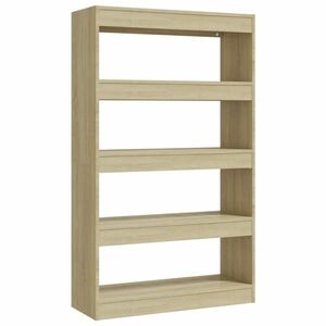 vidaXL sonoma tölgy színű térelválasztó könyvszekrény 80x30x135 cm kép