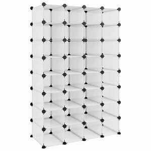 vidaXL átlátszó polipropilén cipőtartó 93 x 36, 5 x 140 cm kép