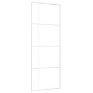 vidaXL fehér matt ESG üveg és alumínium tolóajtó 76x205 cm kép