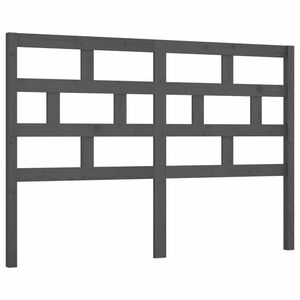 Szürke tömör fenyőfa ágyfejtámla 126 x 4 x 100 cm kép