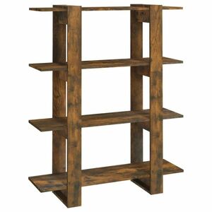 vidaXL füstös tölgy színű térelválasztó könyvszekrény 100x30x123, 5 cm kép