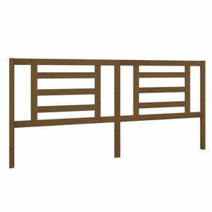 vidaXL mézbarna tömör fenyőfa ágyfejtámla 206 x 4 x 100 cm kép