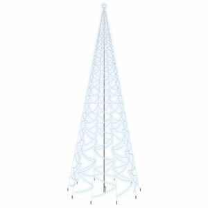 vidaXL hideg fehér fényű karácsonyfa tüskével 3000 LED-del 800 cm kép