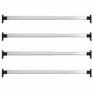 vidaXL 4 db ezüst teleszkópos gardróbsín 58-100 cm kép