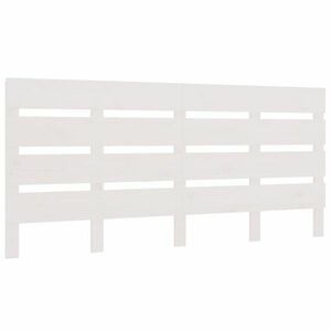 vidaXL fehér tömör fenyőfa fejtámla 120x3x80 cm kép