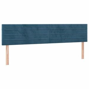 2 db sötétkék bársony fejtámla 90x5x78/88 cm kép