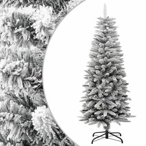 vidaXL PVC és polietilén műkarácsonyfa pelyhes hóval 120 cm kép