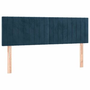 vidaXL 2 db sötétkék bársony fejtámla 72 x 5 x 78/88 cm kép