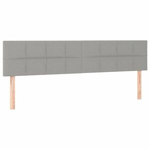 2 db világosszürke szövet fejtámla 100x5x78/88 cm kép
