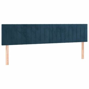 2 db sötétkék bársony fejtámla 80 x 5 x 78/88 cm kép
