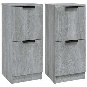vidaXL 2 db szürke sonoma színű szerelt fa tálalószekrény 30x30x70 cm kép