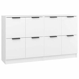 vidaXL 2 db fehér szerelt fa tálalószekrény 60 x 30 x 70 cm kép