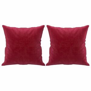 vidaXL 2 db bordó bársony díszpárna 40 x 40 cm kép