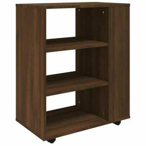 vidaXL barna tölgy színű szerelt fa kerekes szekrény 60 x 35 x 75 cm kép