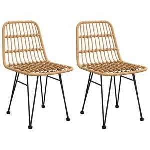 vidaXL 2 db polietilén rattan kerti szék 48 x 62 x 84 cm kép