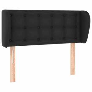 vidaXL fekete műbőr szárnyas fejtámla 103x23x78/88 cm kép