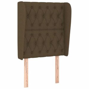 Sötétbarna szövet fejtámla szárnyakkal 83 x 23 x 118/128 cm kép