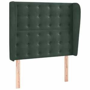 Sötétzöld bársony fejtámla szárnyakkal 103 x 23 x 118/128 cm kép