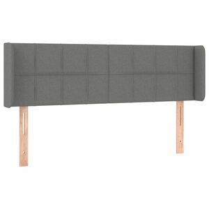 Sötétszürke szövet fejtámla szárnyakkal 147x16x78/88 cm kép