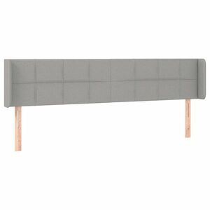 vidaXL világosszürke szövet fejtámla 203x16x78/88 cm kép