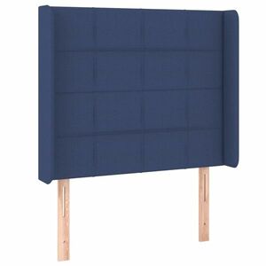 vidaXL kék szövet fejtámla szárnyakkal 103x16x118/128 cm kép