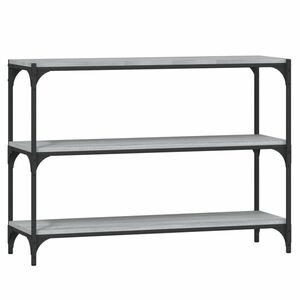 vidaXL szürke sonoma színű fa és acél könyvszekrény 100 x 33 x 70, 5 cm kép