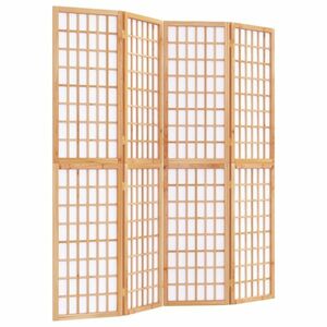 vidaXL 4 paneles japán stílusú összecsukható paraván 160 x 170 cm kép