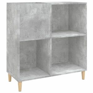 Betonszürke szerelt fa hanglemezszekrény 84, 5 x 38 x 89 cm kép