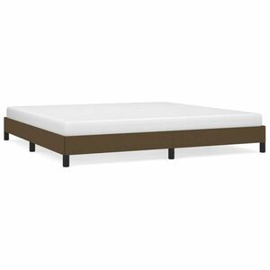 vidaXL sötétbarna szövet ágykeret matrac nélkül 200 x 200 cm kép