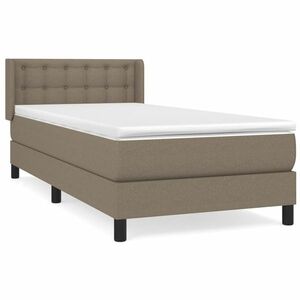 vidaXL tópszínű szövet rugós ágy matraccal 90 x 190 cm kép