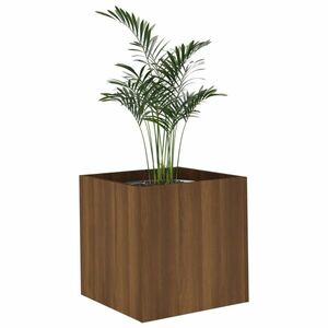 vidaXL barna tölgy színű szerelt fa virágtartó 40 x 40 x 40 cm kép