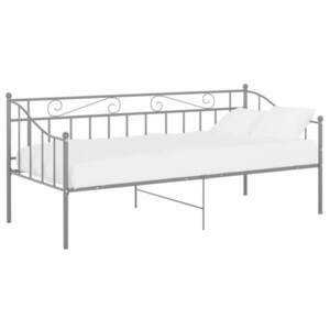 vidaXL szürke fém kanapéágykeret 90 x 200 cm kép