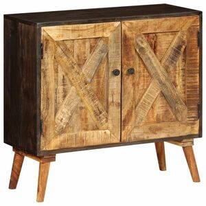 vidaXL tömör mangófa tálalószekrény 75 x 30 x 75 cm kép