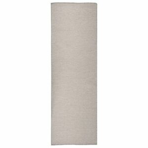 vidaXL tópszínű lapos szövésű kültéri szőnyeg 80 x 250 cm kép