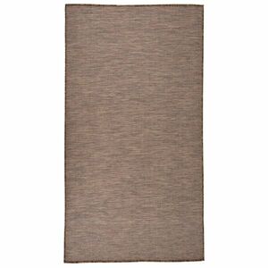 vidaXL barna lapos szövésű kültéri szőnyeg 80 x 150 cm kép