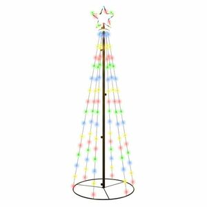 vidaXL kúp alakú karácsonyfa 108 színes LED-del 70 x 180 cm kép