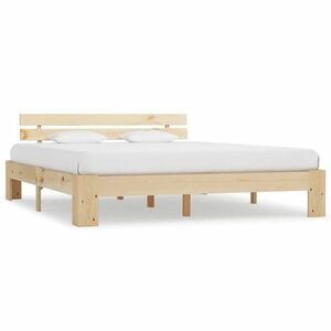 vidaXL tömör fenyőfa ágy matrac nélkül 160 x 200 cm kép