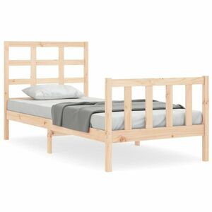 vidaXL tömör fenyőfa ágy matrac nélkül 90 x 200 cm kép